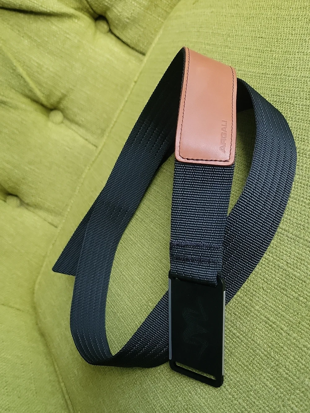 ARGALI Black Ram Emblem Webbing Belt - Men